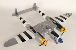 Самолёт P-38 Lightning EPO w/ Retracts, 1400мм (HOP-38Silver)