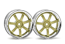 Диски 1:10 RAYS GRAM 57S-PRO, 7 спиц, шир. 26 мм, вылет 9 мм, хром/золото, кол-во 2 шт (HPI Racing, HPI3321)