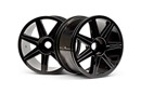 Диски 1/8 Truggy 7 Spoke Black Chrome Trophy (HPI101156)