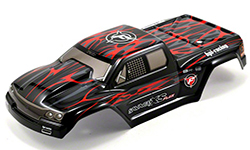 Кузов 1/10 GT-2 XS (с наклейками), окрашенный (красный/черный/серый) для Savag XS (HPI Racing, HPI105274)