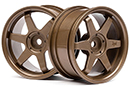 Диски 1:10 - TE37 WHEEL, бронза, ширина 26мм, (винос 3мм), 2шт (HPI Racing, HPI3843)