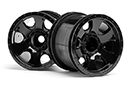 Диски 1:10 Warlock 2.2 ", 6 спиць, колір чорний, 2 шт для серій Savage XS, Firestorm, E-Firestorm (HPI Racing, HPI106724)