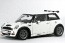 1:18 BMW MINI COOPER JCW CHALLENGE WHITE (Kyosho Die-Cast, DC08557W)