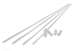 Цветная трубочка и колпачок, белого цвета, для антенны приёмника, длина 310мм, диаметр 2,8мм, 6шт. (Kyosho, 1705)