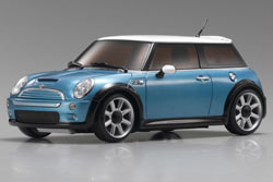 MINI-Z MR-015 Mini Cooper-S, 2WD, 1:27, электро, голубой (Kyosho, 30385MB)
