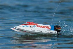 Катер Mini-Z Formula Boat Tamoil No.43, Readyset, электро, L=230mm (Kyosho, 40401TM-43)