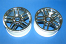 Посилені колісні диски сріблясті, для шосейних моделей масштабу 1/8. Підходять до Inferno GT (Kyosho, IGH005SM)