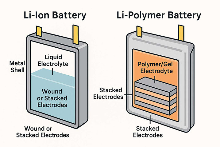 Порівняльна характеристика літієвих батарей, літій-полімерних батарей та літій-іонних батарей Порівняльна характеристика літієвих батарей, літій-полімерних батарей та літій-іонних батарей