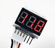 Вольтметр для Li-PO 1-6S аккумуляторов 3,7-22,2V LED (MINIHI6S)