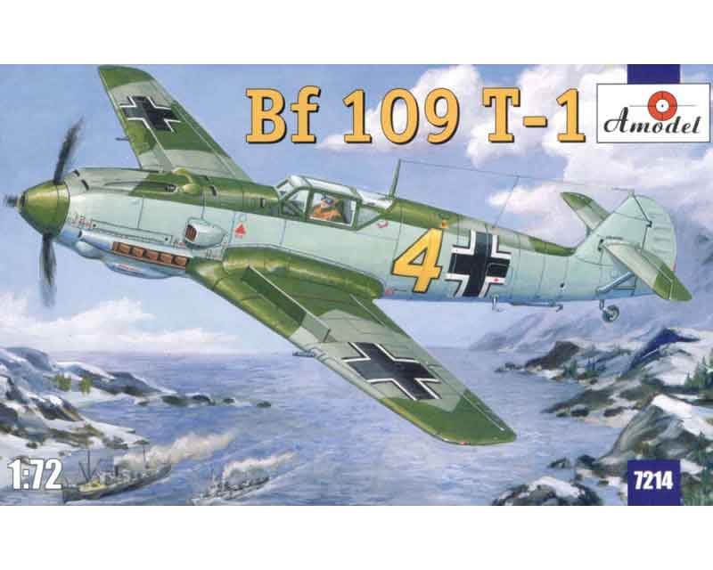Сборная модель Amodel Палубный истребитель Messerschmitt Bf 109 Т-1 1:72 (AMO7214)