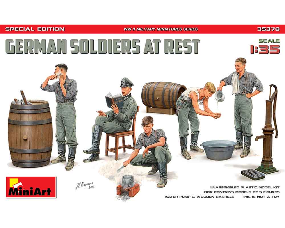 Сборные фигурки MiniArt Немецкие солдаты на отдыхе, специальный выпуск 1:35 (MA35378)