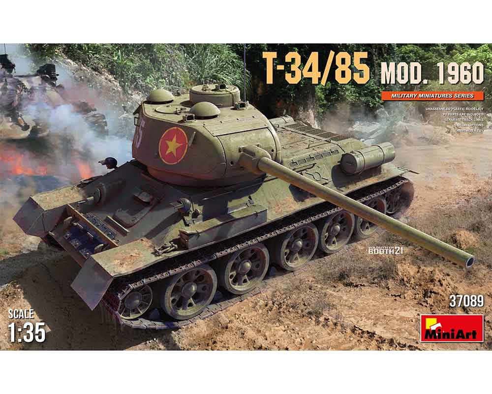 Сборная модель MiniArt Средний танк Т-34/85 модификация 1960 года 1:35 (MA37089)