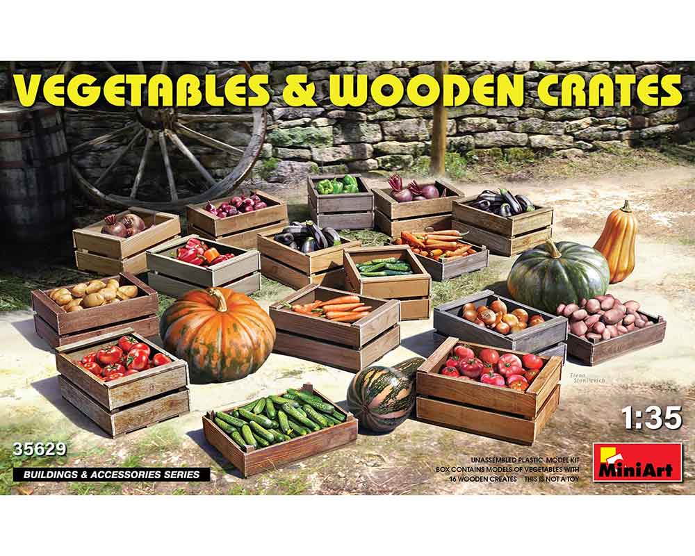 Сборная модель MiniArt Деревянные ящики с овощами 1:35 (MA35629)