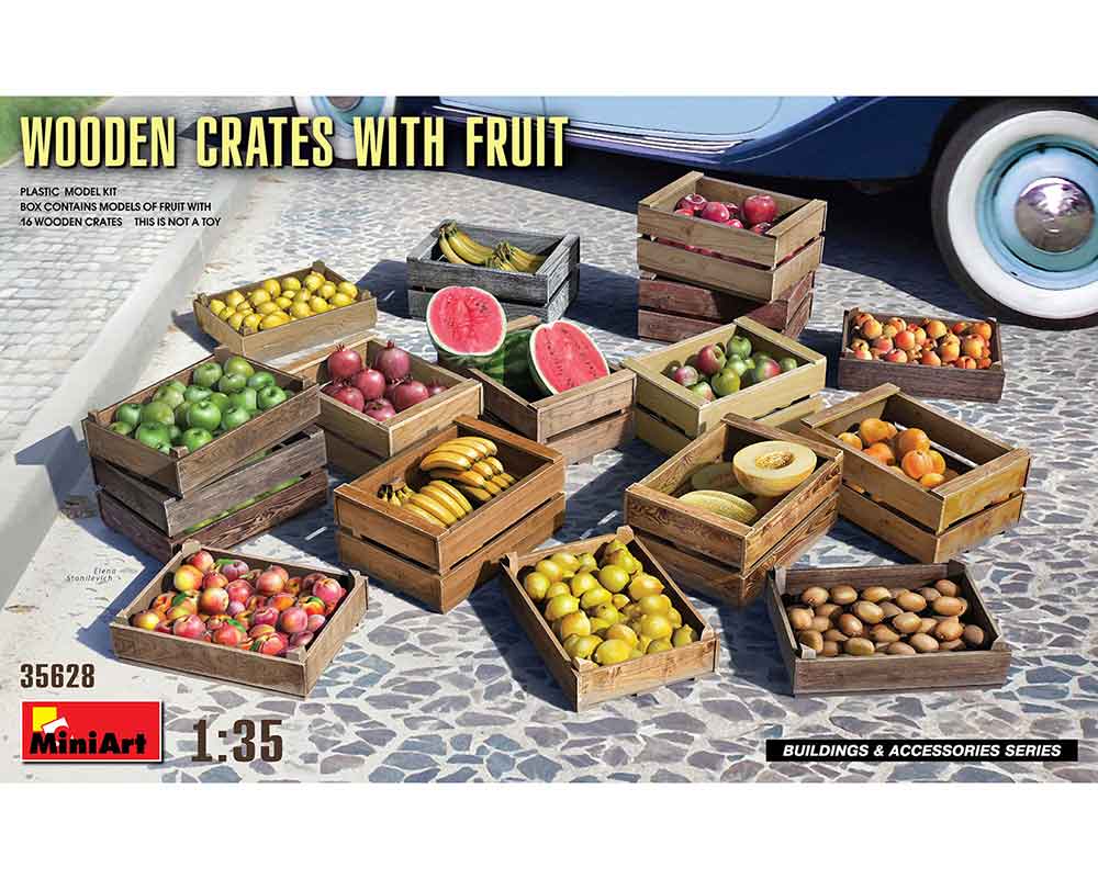 Збірна модель MiniArt Дерев'яні ящики із фруктами 1:35 (MA35628)
