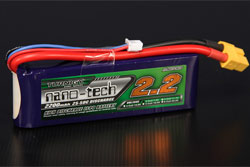 Литий-полимерный аккумулятор Turnigy nano-tech 2200mAh 7.4V  20С