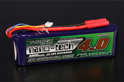 Аккумулятор 14.8V 4000mAh 4S 25~50C nano-tech (Turnigy, HON4000.4S.25)