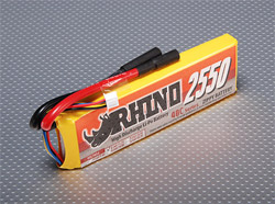 Аккумулятор 11.1V 2550mAh 3S 40C (Rhino, R2550-40-3)