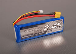 Аккумулятор 7.4V 2450mAh 2S 30C Lipo Pack (Turnigy, T2450.2S.30)