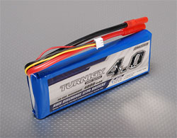 Аккумулятор 7.4V 4000mAh 2S 30C Lipo Pack (Turnigy, T4000.2S.30)
