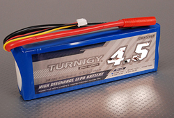 Аккумулятор 7.4V 4500mAh 2S 30C Lipo Pack (Turnigy, T4500.2S.30)
