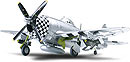 1:48 Американский P-47D Thunderbolt Bubbletop, L=230mm (Tamiya, 61090)