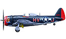 1:48 Американский P-47M Thunderbolt, L=230mm (Tamiya, 61096)