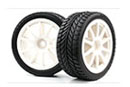 Колесо в сборе 1/10 Drifter/10-white spoke, компл. 2 шт (Nanda Racing, WA1022)