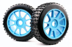 Колесо в сборе 1/8 Buggy SportSpike / Blue Spoke Tyres 2шт. (Nanda Racing, WB1027)