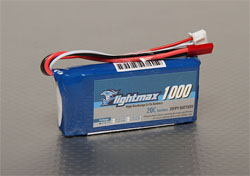 Аккумулятор 7.4V 1000mAh 2S 20C Lipo Pack (Flightmax, Z10002S20C)